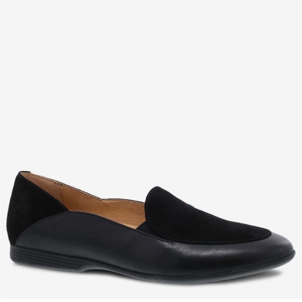 Dansko Black Lace Glazed kid leather loafters - Picture 3 of 13